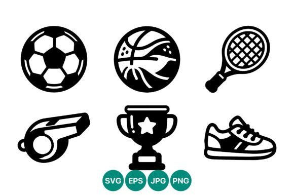 A Bold Black and White Graphics Kit for Sports Branding