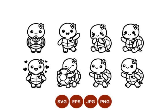 A Brand Designer's Take on the Cute Turtle Character Graphics