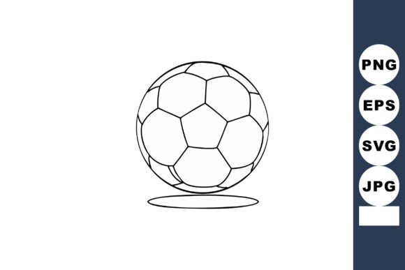 A Clean Soccer Ball Line Art Vector for Website Graphics