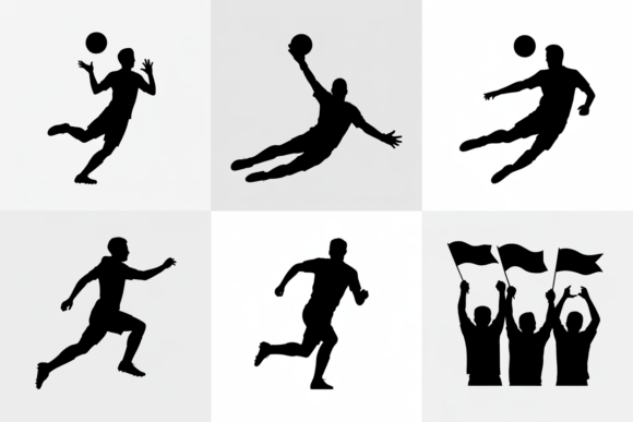 A Designer's Look at Soccer Player Silhouettes and Fans