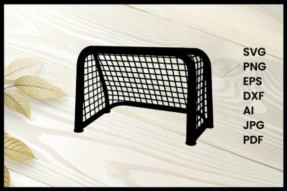 A Hockey Net Silhouette Graphic for Craft Projects