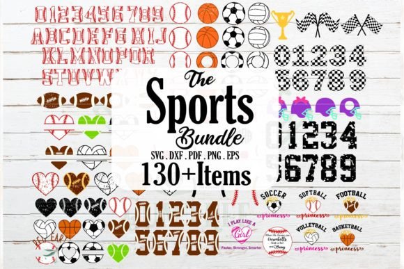 A Huge Sports & Racing Bundle for Crafters & Graphics