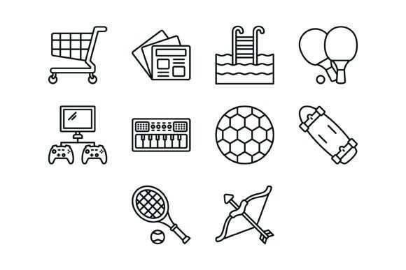 A Review of the 10 Entertainment Outline Icons Graphics Bundle