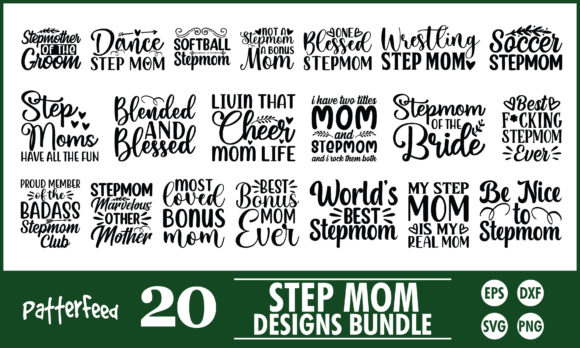 A Step Mom SVG Bundle for Branding and Crafts