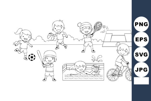 Energetic Outdoor Sports Graphics for Handmade Products