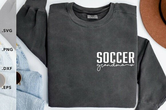 Soccer Grandma: A Vibrant Graphic Template for Playful Brands