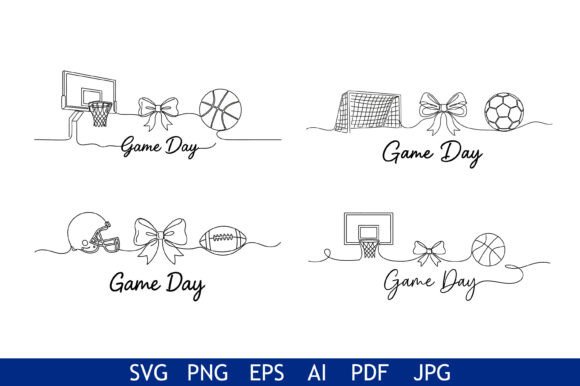 Sporty Game Day Line Art: A Versatile Graphic Template Reviewed