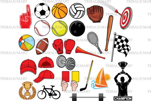 The Big Sport Icons Collection: A Graphic Asset for Vibrant Branding